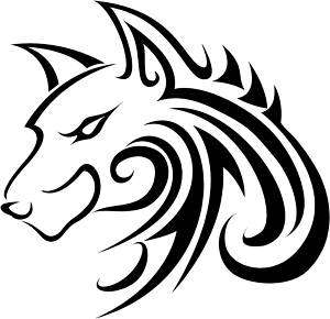 16 Wolf Tribal Decal /Sticker  You Pick Color  