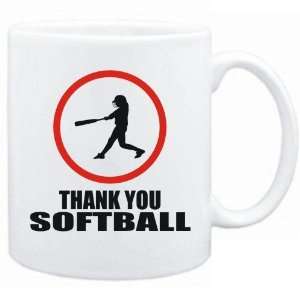  New  Thank You For Softball  Mug Sports: Home & Kitchen