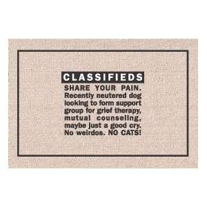  Classifieds   Share Your Pain Pet DoormatM156: Pet 