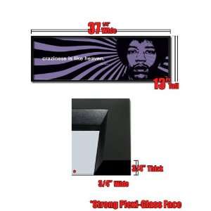  Framed Jimi Hendrix Craziness Quote Poster FrSp0146: Home 