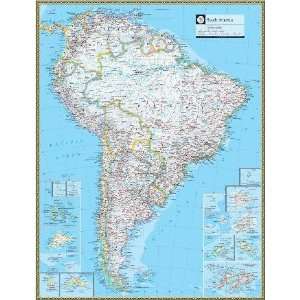  Extra Large South America Wall Map by National Geographic 