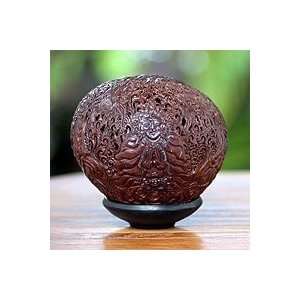    NOVICA Coconut shell sculpture, Enlightenment Home & Kitchen