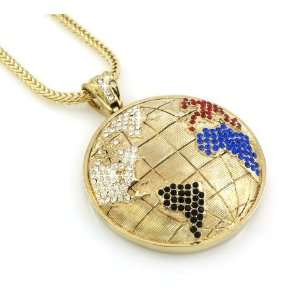  Hip Hop Bling Gold Tone World Is Mine Pendant Everything 