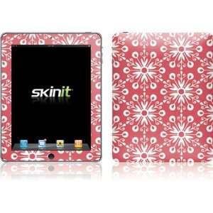  Red Snowflakes skin for Apple iPad: Computers 