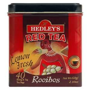 Hedleys Rooibos Lemon Fresh Tea, 40 Ct Tin  Grocery 