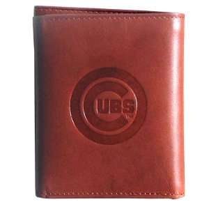  Cubs Embossed Tri fold Leather Wallet