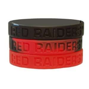  Texas Tech Red Raiders 3 Pack Wristbands Sports 