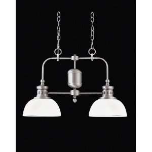 Nulco 1652 10 AFS Satin Nickel/Chrome and Amber Frosted Seedy Glass 