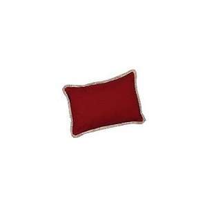   Inch Red Canvas with Fringe Pillow Decorative Pillow