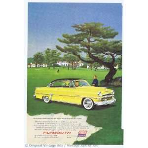  1954 Plymouth Belvedere Sport Coupe Yellow Pebble Beach 