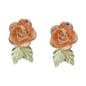  12K Rose Earrings: Jewelry