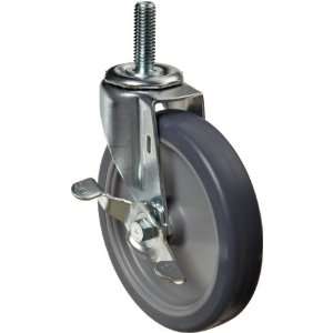  Pinch Brake, TPR Rubber on Polyolefin Wheel, Plain Bearing, 145 lbs 