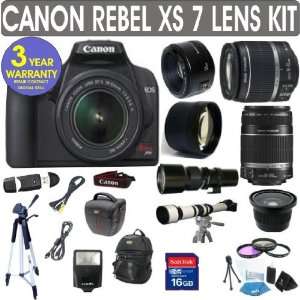 Canon Rebel XS + Canon 18 55mm Lens + Canon 55 250mm Lens + Canon 50mm 