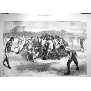  1871 Rugby Football Match Sport Men Scrimmage Sport: Home 
