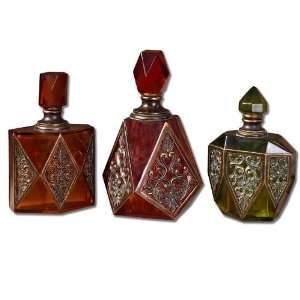  UT19047   Jewel Accented Decorative Perfume Bottles   Set 