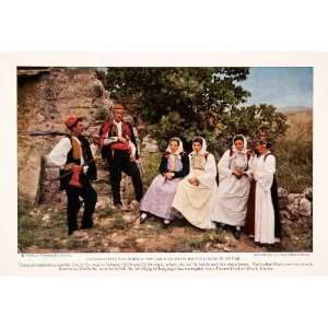  1928 Color Print Morlachs Dalmatian Slav Split Dubrovnik 