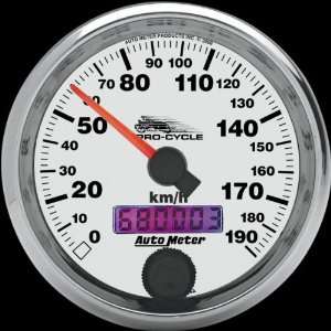   : Auto Meter 2 5/8in KPH Speedometer   White Face 19341 M: Automotive