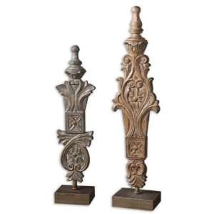  19355 Taiki, Large Finials, S/2 by uttermost: Home 