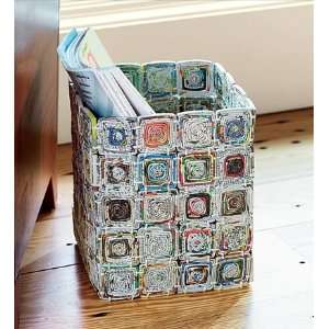  Handcrafted Recycled Paper Basket: Home & Kitchen