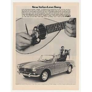  1964 Fiat Sport Convertible New Italian Love Song Print Ad 