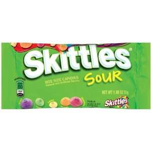 Skittles Sours, 1.8 Ounce Boxes (Pack of 24):  Grocery 