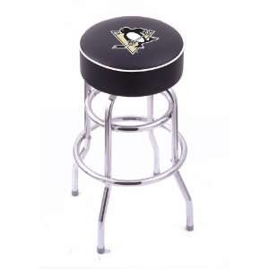 Pittsburgh Penguins HBS Double ring swivel bar stool with Chrome base 