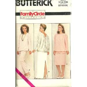 Misses Top, Skirt & Pants Butterick Sewing Pattern 4369 (Size: 20 22 