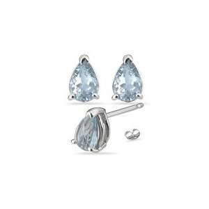  1.44 Ct Sky Blue Topaz Stud Earrings in Platinum Jewelry