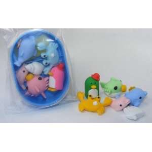    Iwako Japanese Erasers   6 piece Marine Animal Set: Toys & Games