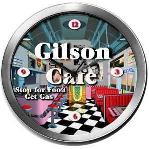  GILSON 14 Inch Cafe Metal Clock Quartz Movement: Kitchen 