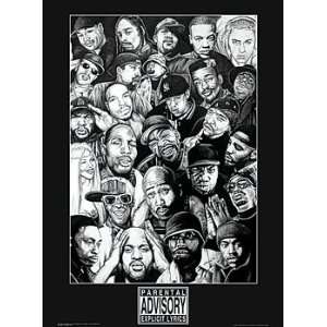    Rap Gods 40 x 55 Poster Eminem Dr. Dre 2 Pac 