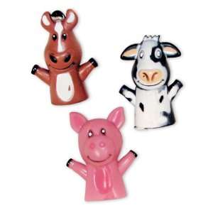  Farm Animal Vinyl Finger Puppets (1 dz) Toys & Games