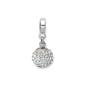  April Birthstone, Crystal Ball Dangle Charm: Jewelry