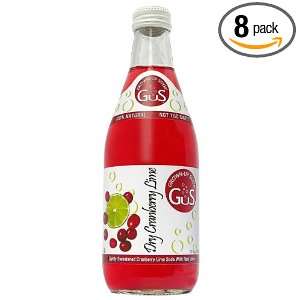 Gus Grown Up Soda   Dry Cranberry Lime, 12 Ounce (Pack of 8):  