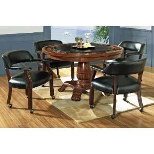   : Steve Silver Company Tournament Game Table in Black: Home & Kitchen