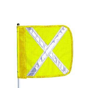 Flagstaff FS6 Safety Flag with Reflective X, Male Quick Disconnect 