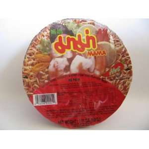 MAMA Instant Bowl Noodles, Shrimp (Tom Yum) (Hot), 2.01 oz (12 packs 