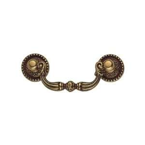  Louis XVI 3.39 Brass Drop Pull in French Antique Gold 
