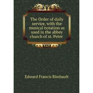  in the abbey church of st. Peter .: Edward Francis Rimbault: Books