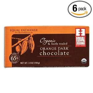 Equal Exchange Organic Orange Dark Chocolate, 3.5 Ounce (Pack of 6 