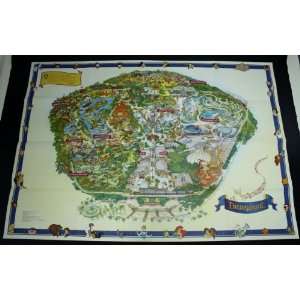 DISNEYLAND Resort 2012 GIANT folded Map Poster   Theme Park Exclusive 