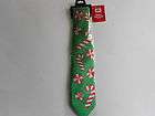 New Christmas House Holiday Musical Tie Green Cand Cane