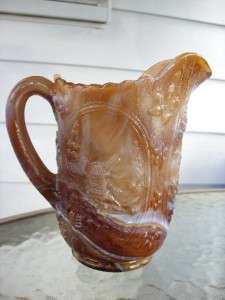 Imperial Glass Carmel Slag Pitcher  