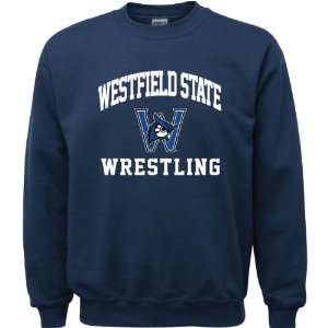 Westfield State Owls Navy Youth Wrestling Arch Crewneck Sweatshirt 