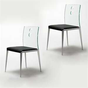   C8159 Clear/White Allegra Two Dining Chair ( Set: Home & Kitchen