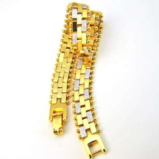 HF003 Boys 18K Gold GP Chain Bracelet Exquisite 17g  