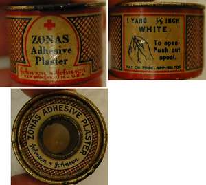 SMALL TIN FOR ZONAS ADHESIVE PLASTER WITH TAPE INSIDE  