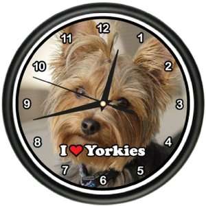  YORKIE Wall Clock dog yorkshire terrier owner gift: Home 