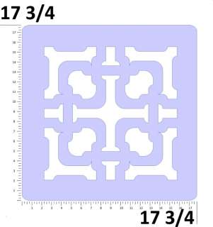 Geometric Pattern Stencil Great for walls & floor 0282  