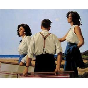  Jack Vettriano 24.25W by 18.75H  Young Hearts CANVAS 
